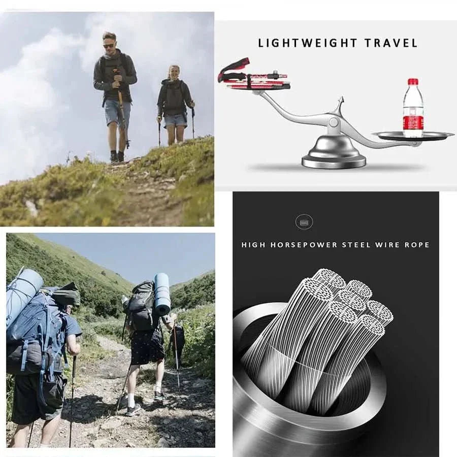 Adventure Gear Regulowane Kije Trekkingowe dla Lekkości, Stabilności i Komfortu - Ormexis