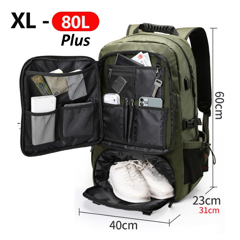 Adventure Gear Travel Backpack With Large Capacity And Water Resistant Build - Ormexis