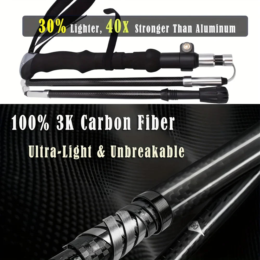Adventure Gear karbon szénszálas túrabotok flipzárral és állítható magassággal - Ormexis