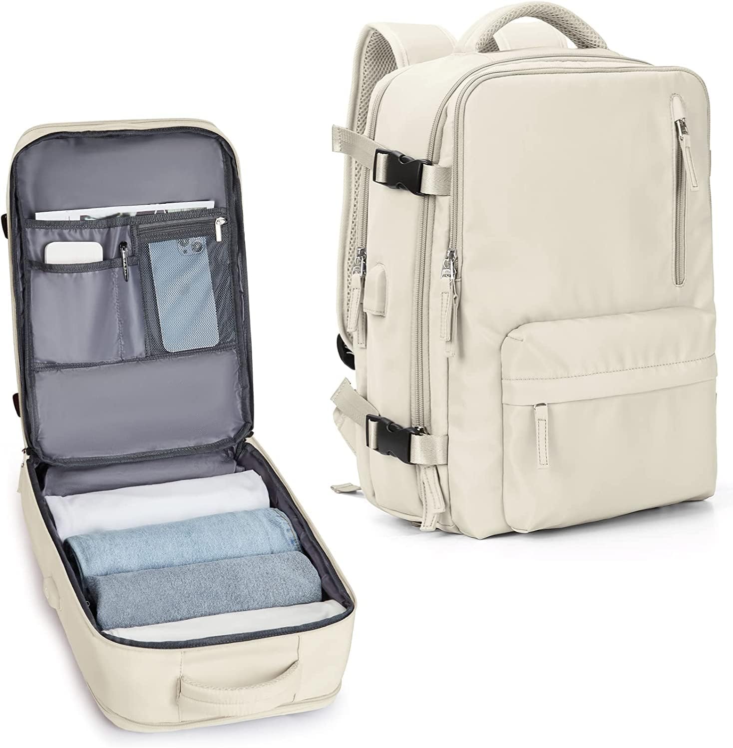 Mochila de Viagem Impermeável Adventure Ready 40L com Porta USB e Compartimento para Sapatos - Ormexis