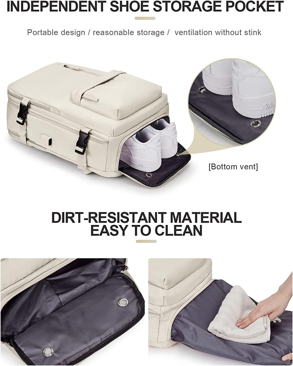 Mochila de Viagem Impermeável Adventure Ready 40L com Porta USB e Compartimento para Sapatos - Ormexis