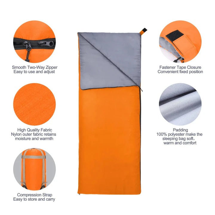 Adventure Ready Sleeping Bag For Camping With Water-Repellent Coating - Ormexis