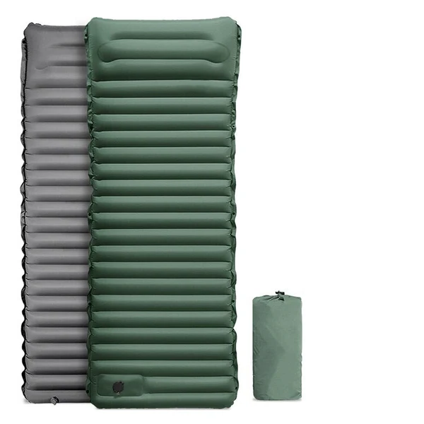 Adventure Ready Portable Inflatable Camp Mattress With Built In Foot Pump - Ormexis