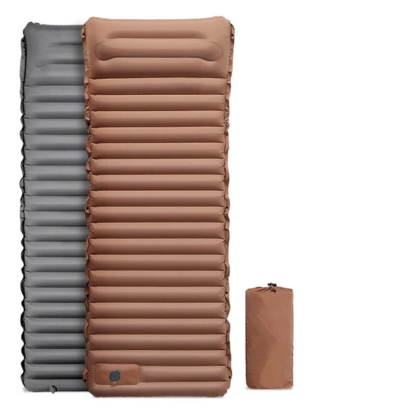 Adventure Ready Portable Inflatable Camp Mattress With Built In Foot Pump - Ormexis
