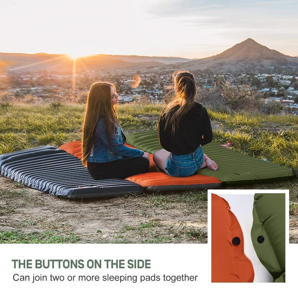 Adventure Ready Portable Inflatable Camp Mattress With Built In Foot Pump - Ormexis