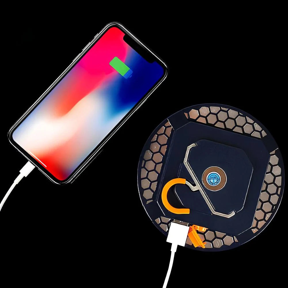 Přenosná powerbanka připravená na dobrodružství s dvojitým osvětlením pro milovníky přírody - Ormexis