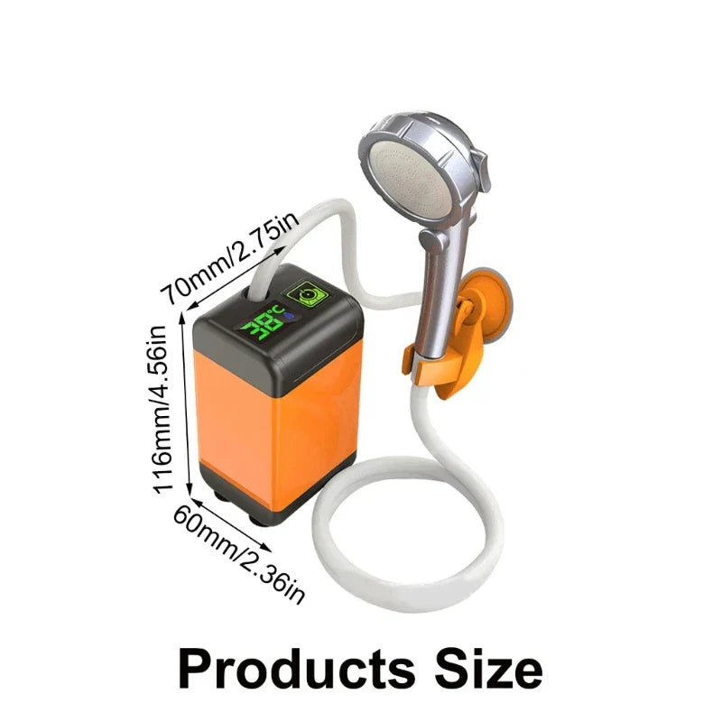 Przenośna pompa prysznicowa USB Adventure Ready do orzeźwiających kąpieli na zewnątrz - Ormexis