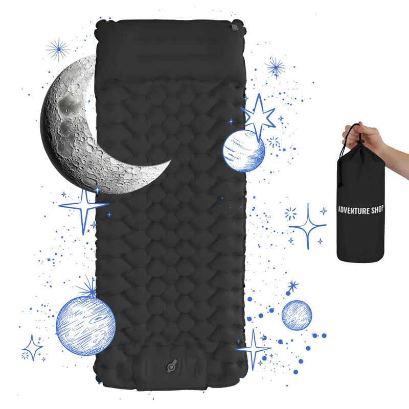 Ultralehká karimatka Adventure Ready s vestavěným pumpičkou pro rychlé nastavení - Ormexis