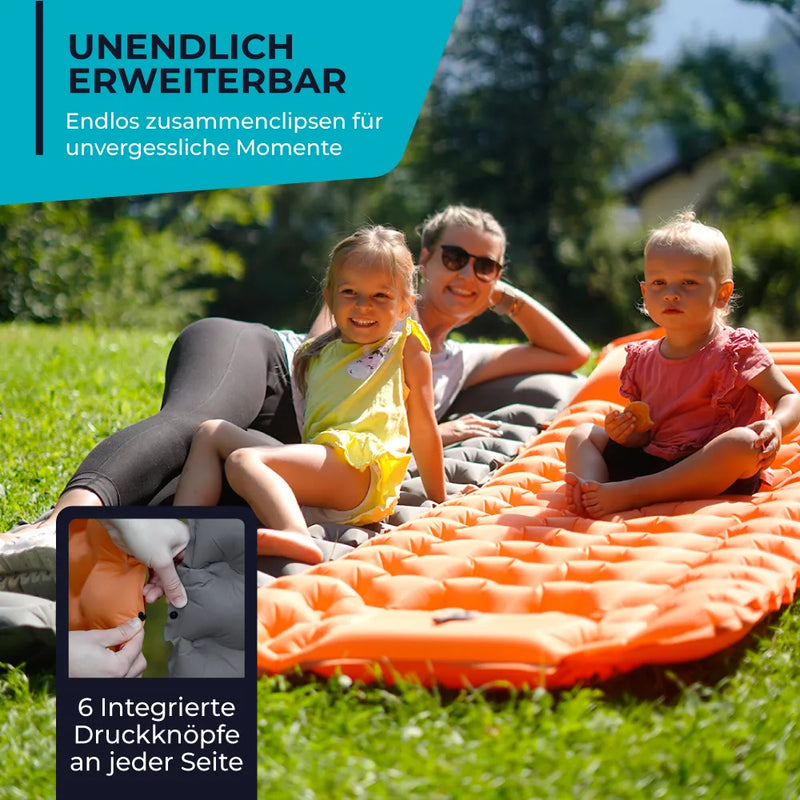 Ultralehká karimatka Adventure Ready s vestavěným pumpičkou pro rychlé nastavení - Ormexis