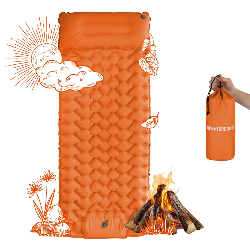 Ultralehká karimatka Adventure Ready s vestavěným pumpičkou pro rychlé nastavení - Ormexis
