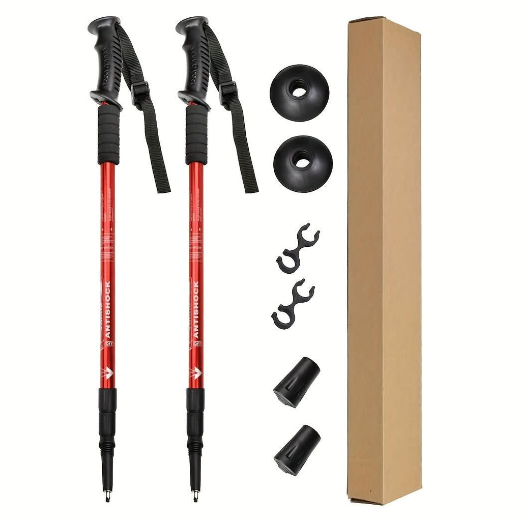 Adventure Trek nastavitelné lehké hliníkové trekové hole s absorpcí nárazů - Ormexis