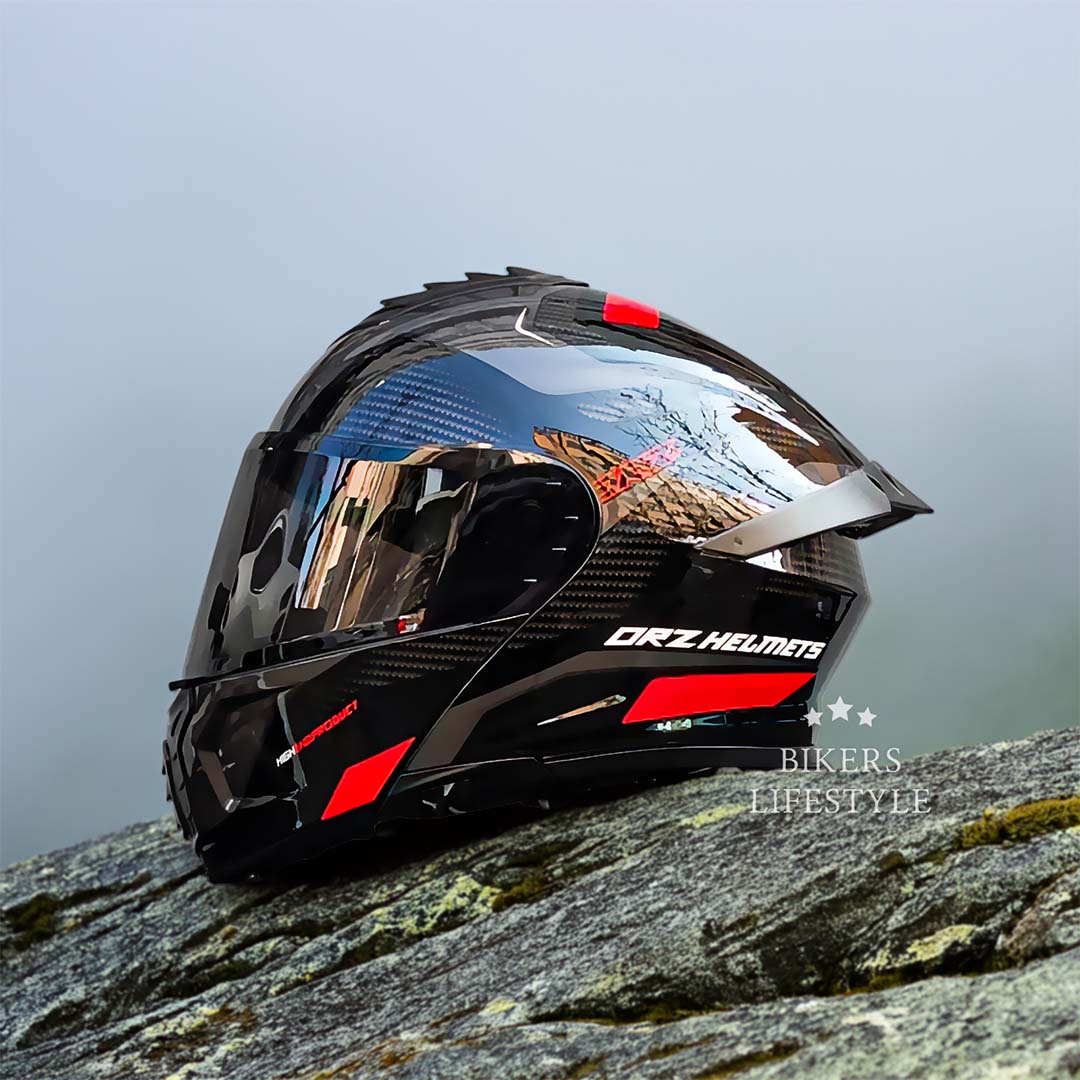 Motocyklová přilba AeroGuard s dvojitým štítem, certifikovaná bezpečnost a pohodlné nošení - Ormexis