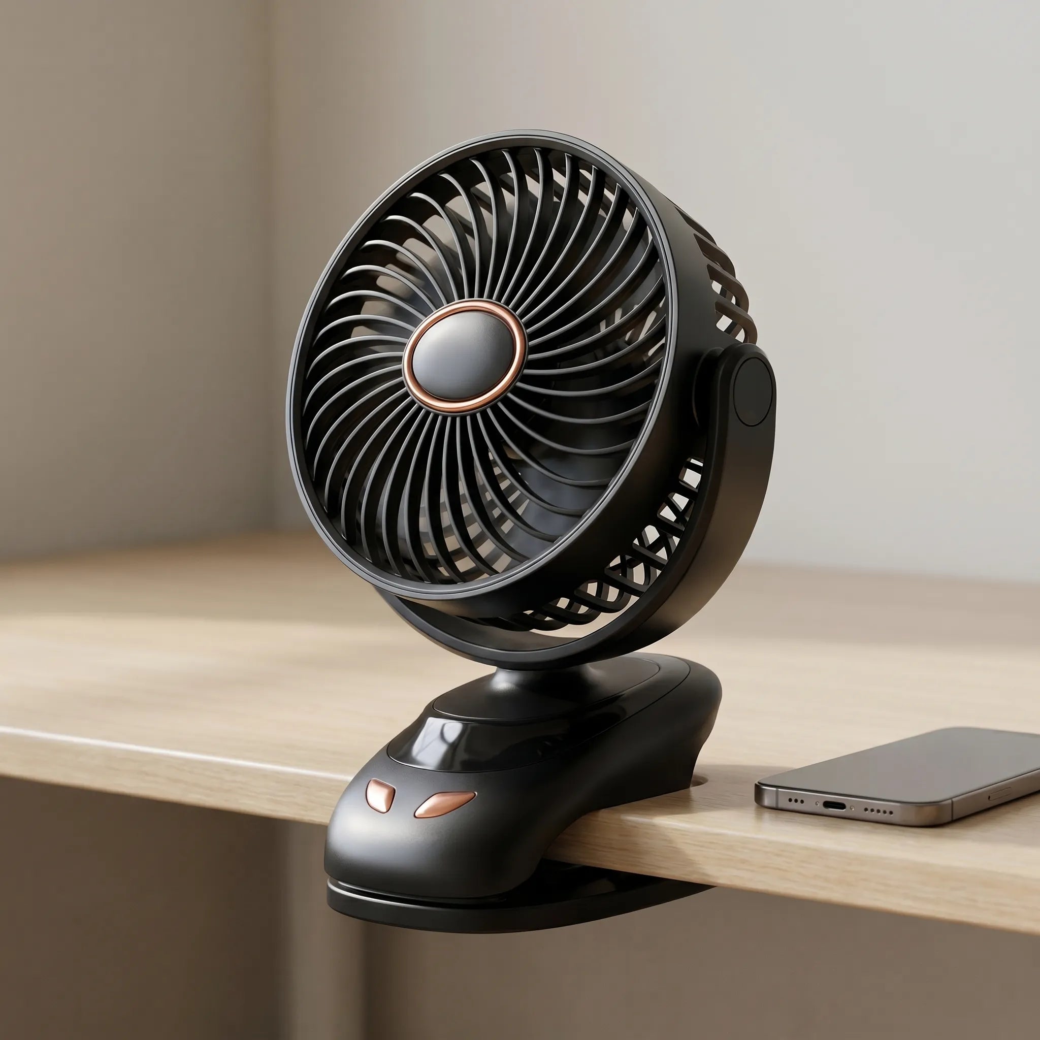 Přenosný nabíjecí ventilátor s klipem – chlazení osobních pracovních prostor – Ormexis