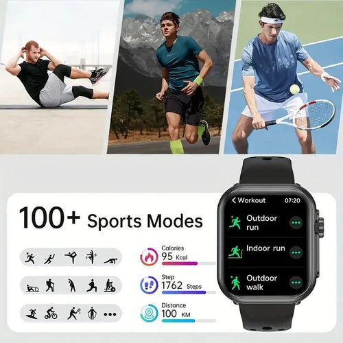 Aether Pro 2 gezondheids- en fitnesssmartwatch met bellen via Bluetooth en meer dan 100 sportmodi Ormexis