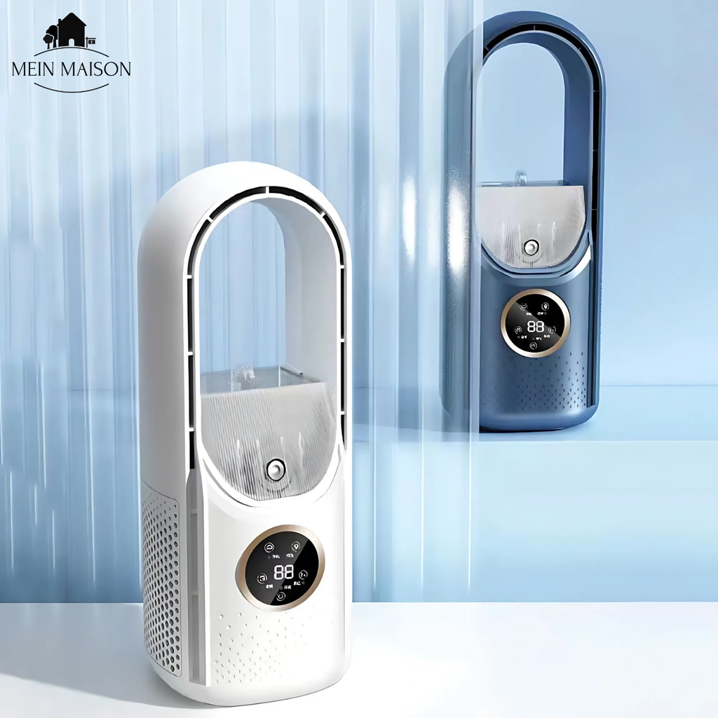 AirCooler Bladeless USB Fan With Timer And Humidification For Quiet Cooling - Ormexis