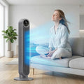 AirFlowMax Tower Bladeless Fan With Eight Speed Settings And Four Modes Quiet Operation - Ormexis