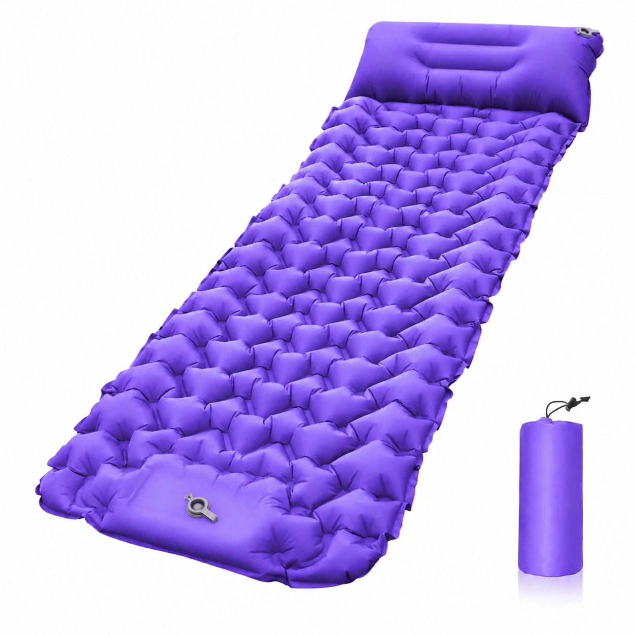 Airtrek Mat Compact Air Bed For Camping With Built In Pillow And Foot Pump - Ormexis