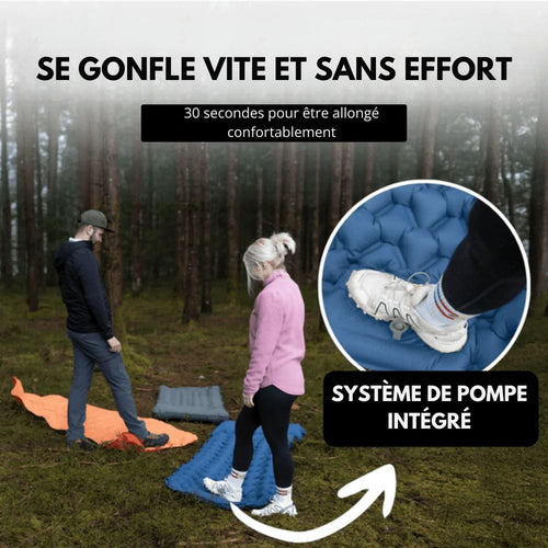Airtrek compact luchtbed voor kamperen met ingebouwd kussen en voetpomp Ormexis
