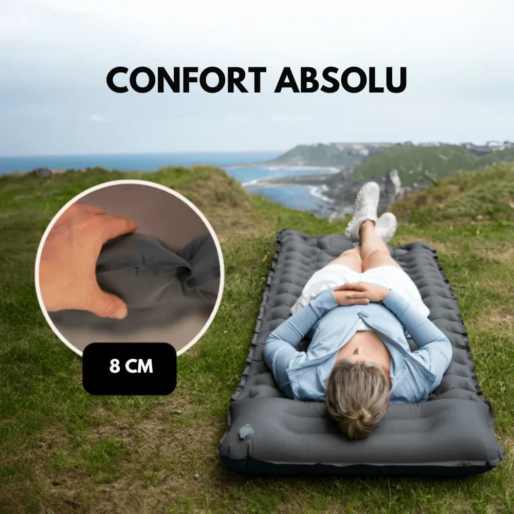 Airtrek Mat Compact Air Bed For Camping With Built In Pillow And Foot Pump - Ormexis