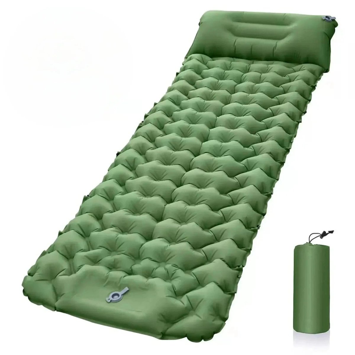 Airtrek Mat Compact Air Bed For Camping With Built In Pillow And Foot Pump - Ormexis