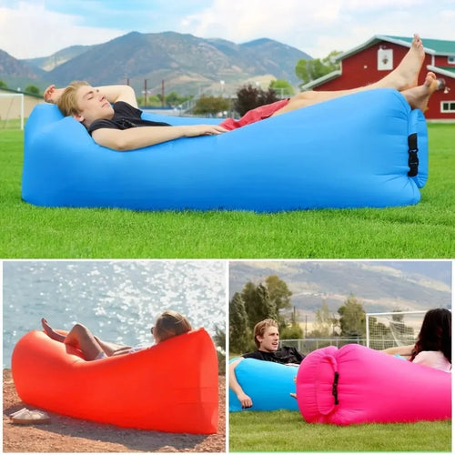 Airvana draagbare opblaasbare buitensofa met ergonomische hoofdsteun Ormexis