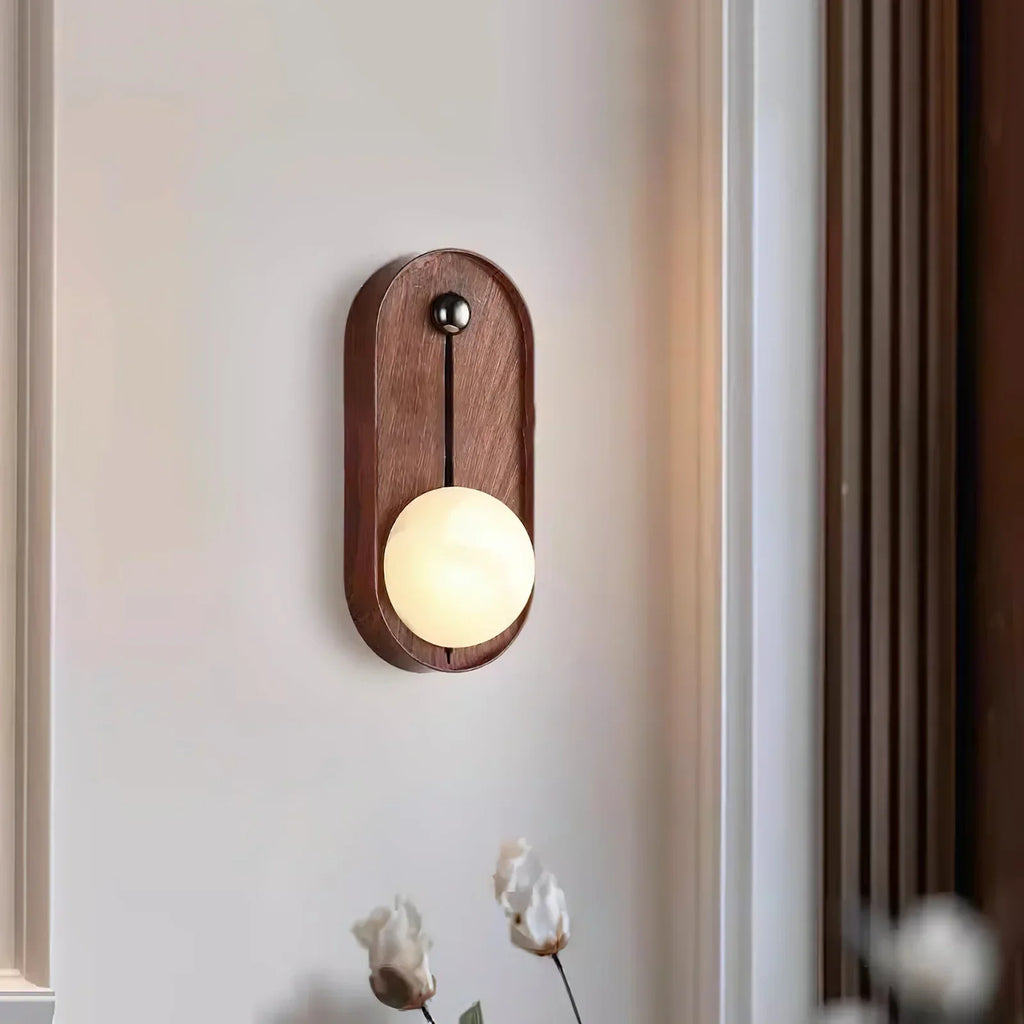 Industrial Alabaster Sphere Sconce | Ormexis
