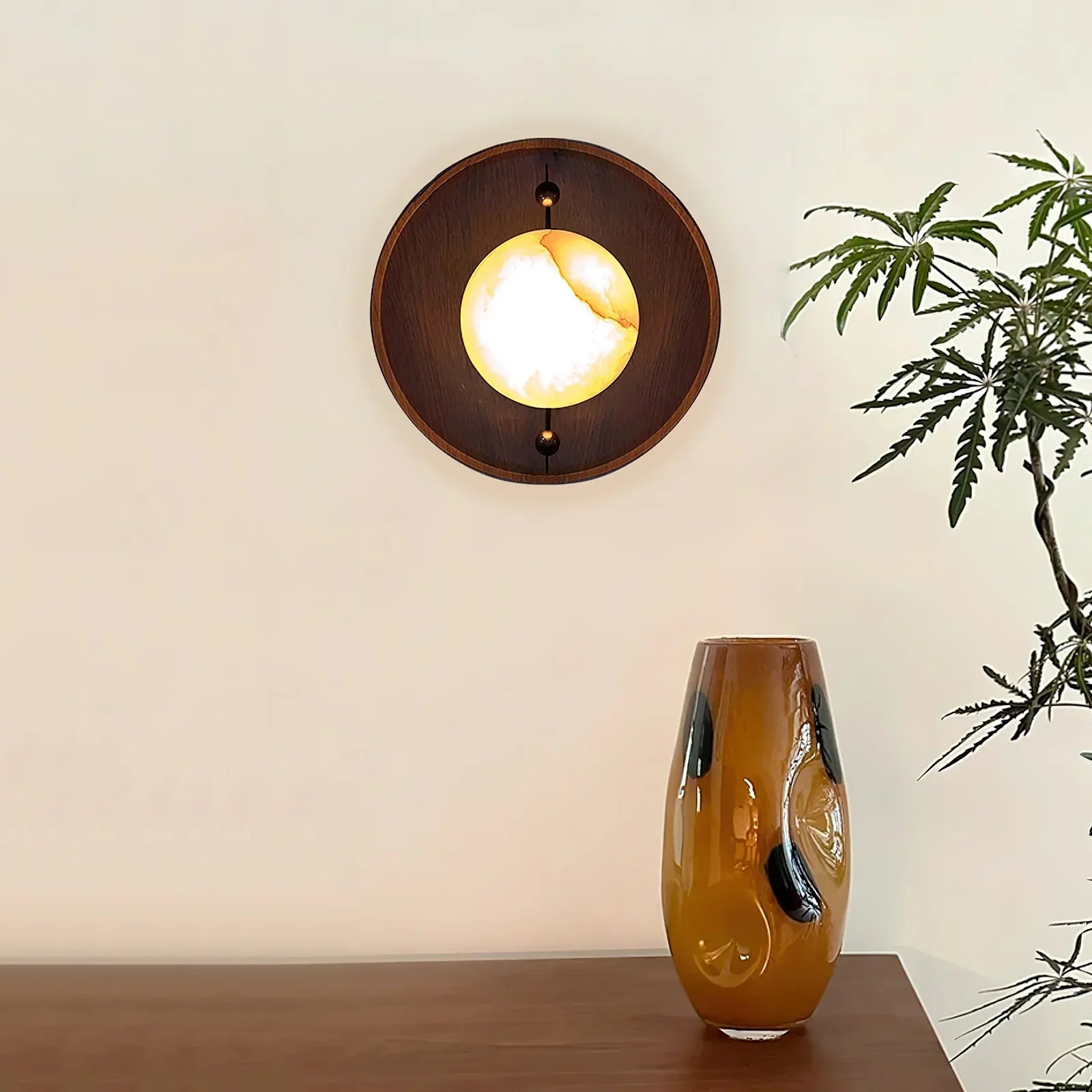 Industrial Alabaster Sphere Sconce | Ormexis