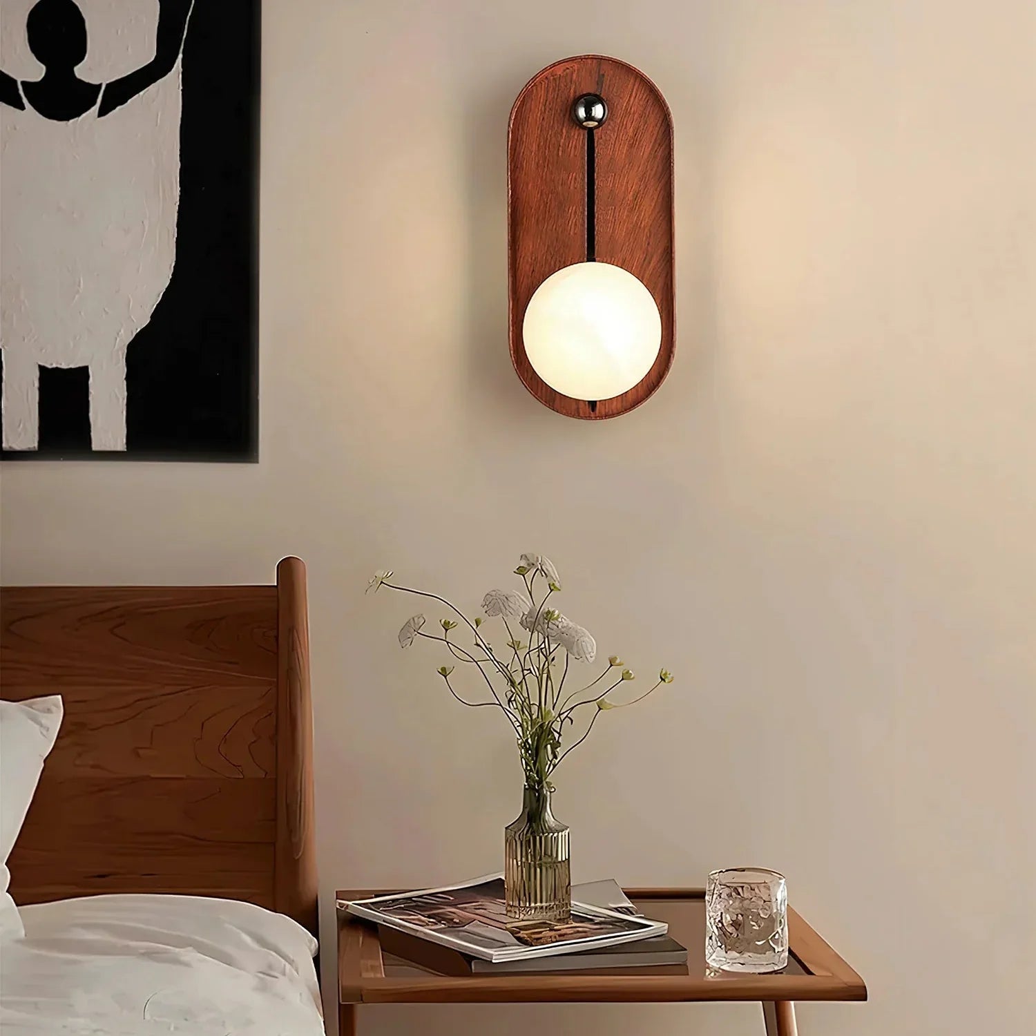 Industrial Alabaster Sphere Sconce | Ormexis