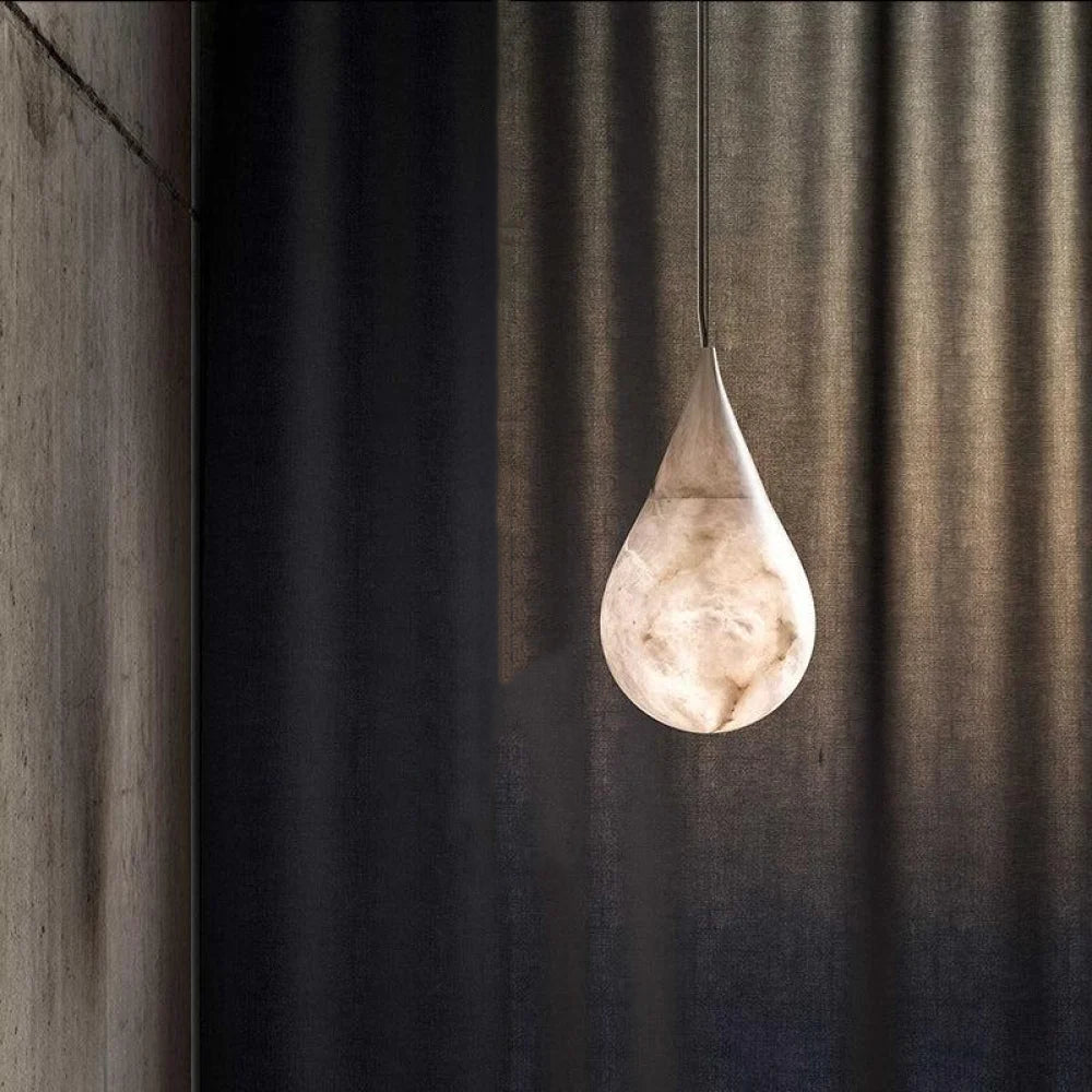 Nastrojowa lampa wisząca z alabastru | Ormexis