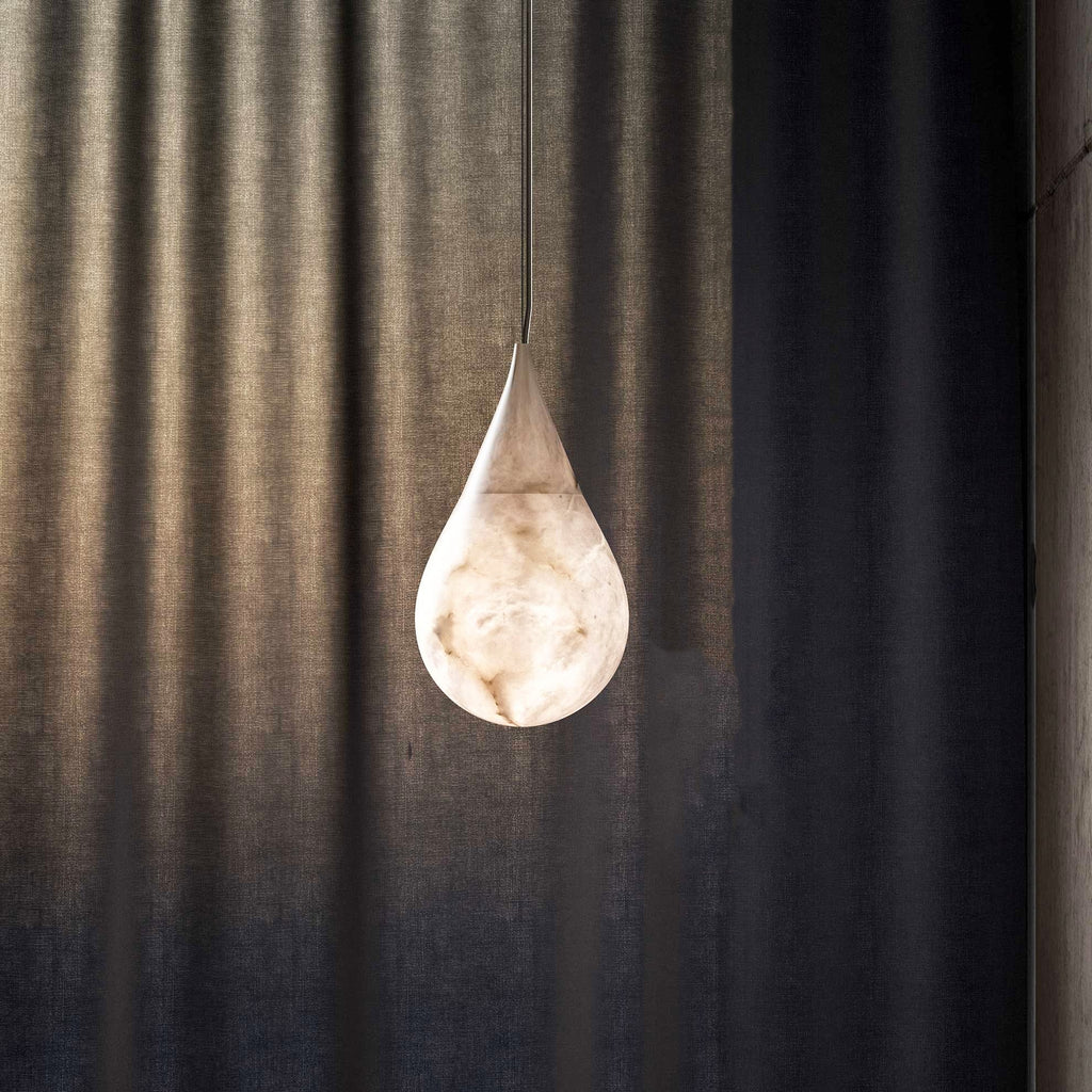 Nastrojowa lampa wisząca z alabastru | Ormexis