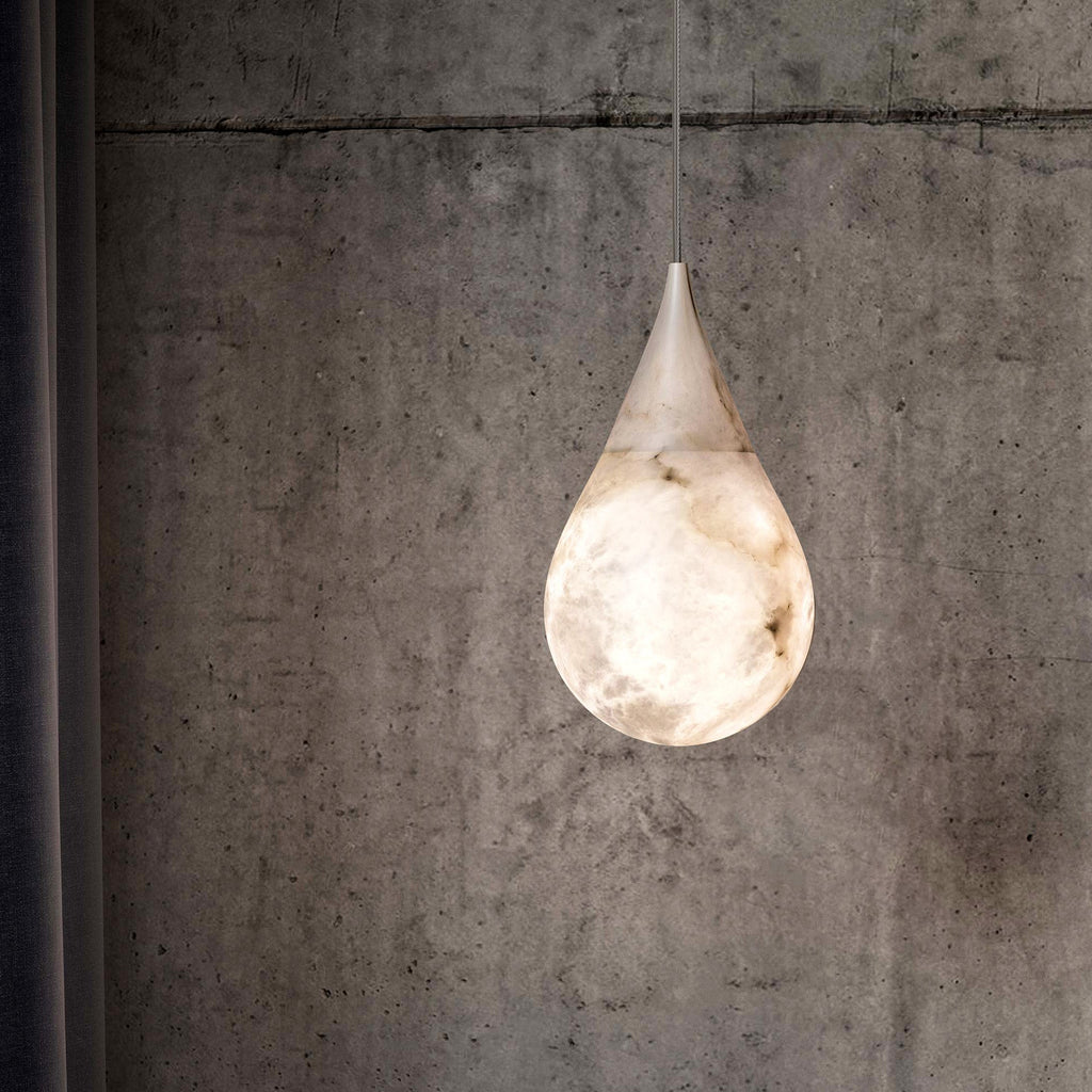 Nastrojowa lampa wisząca z alabastru | Ormexis
