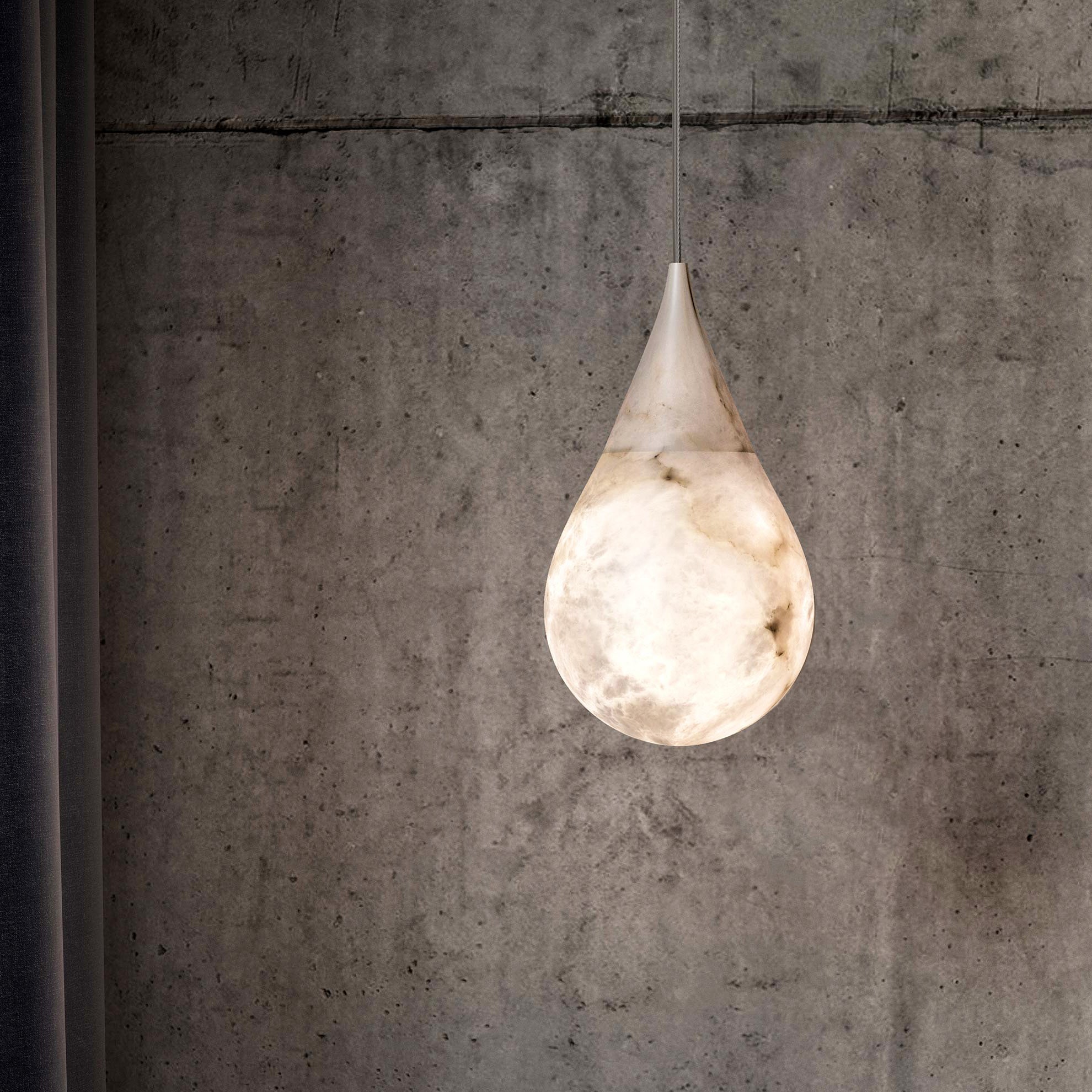 Nastrojowa lampa wisząca z alabastru | Ormexis
