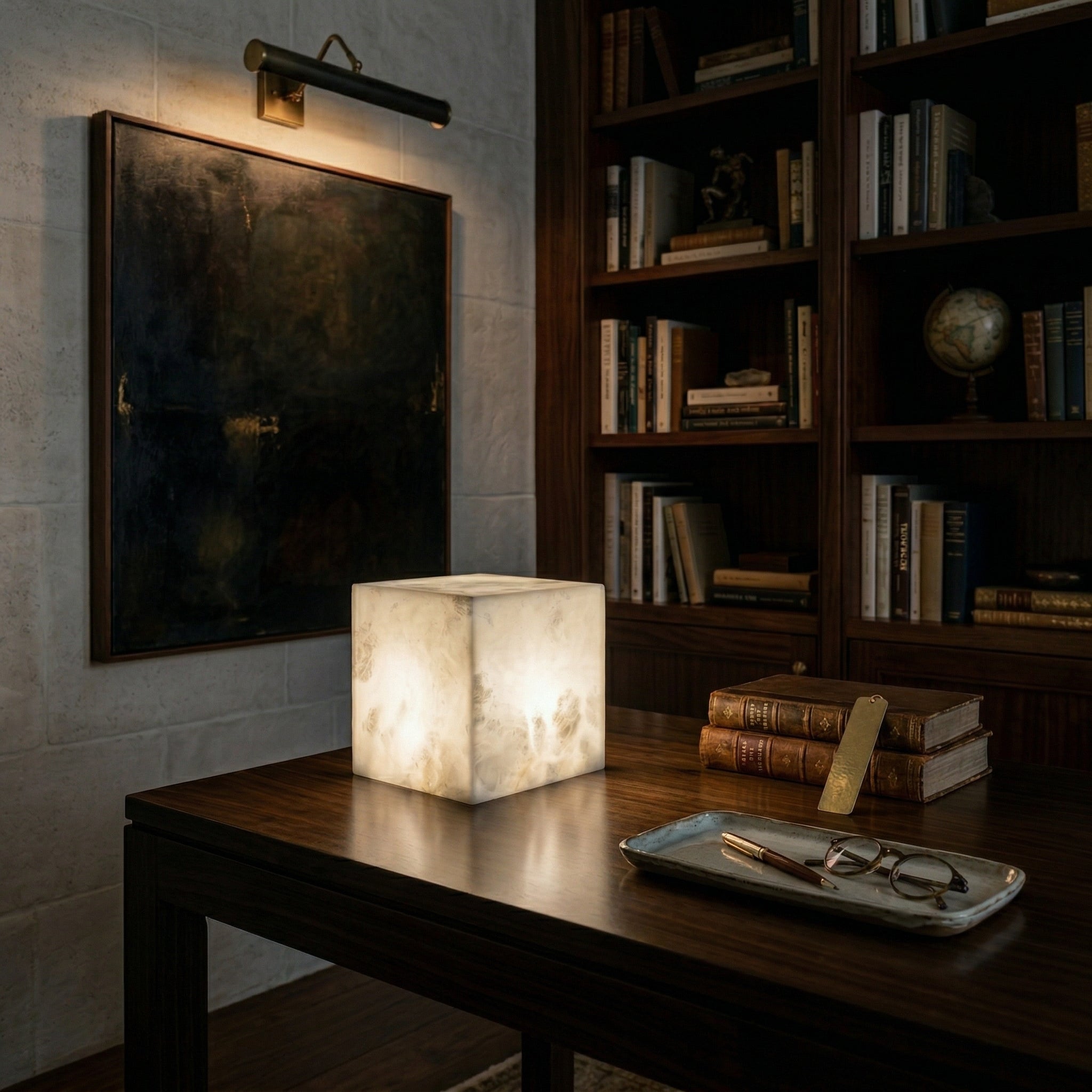 Minimalistisk monolitisk bordlampe | Ormexis