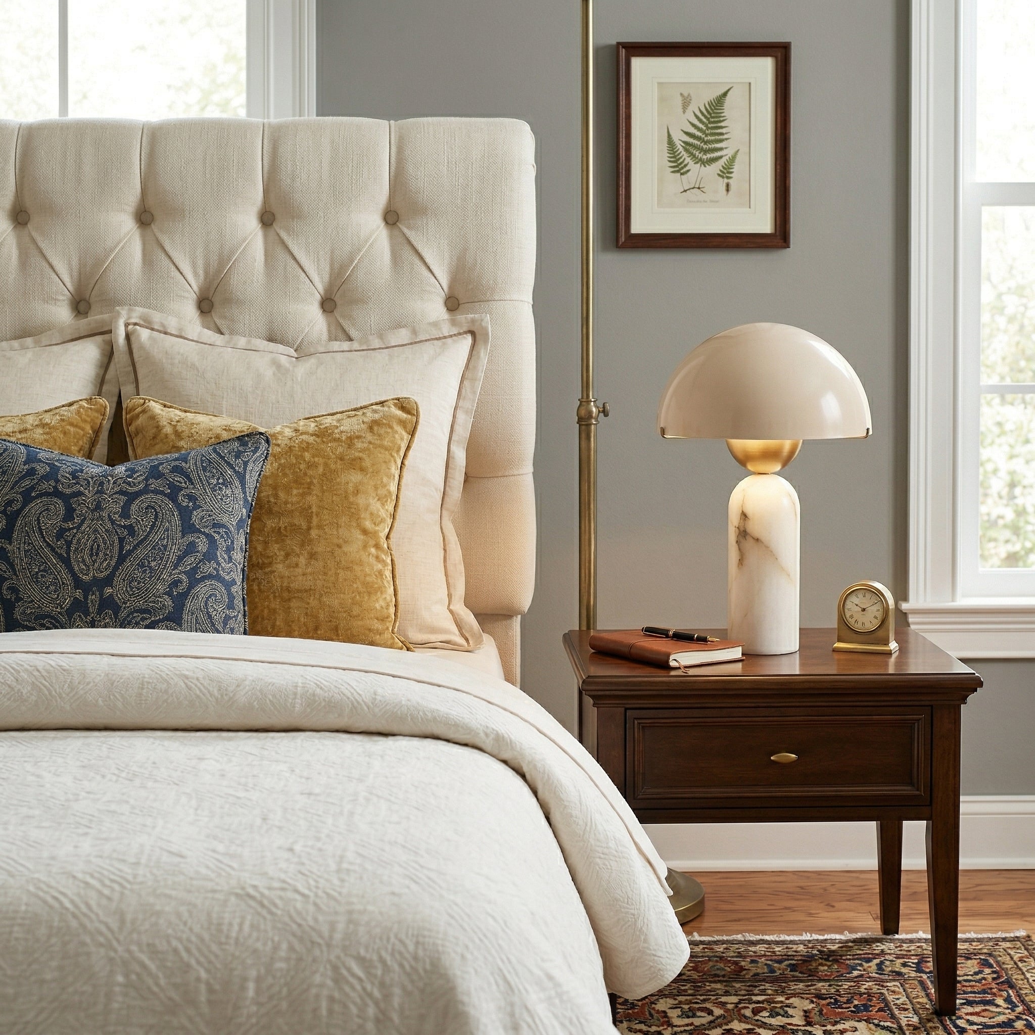 Vellum Alabaster Table Lamp | Ormexis