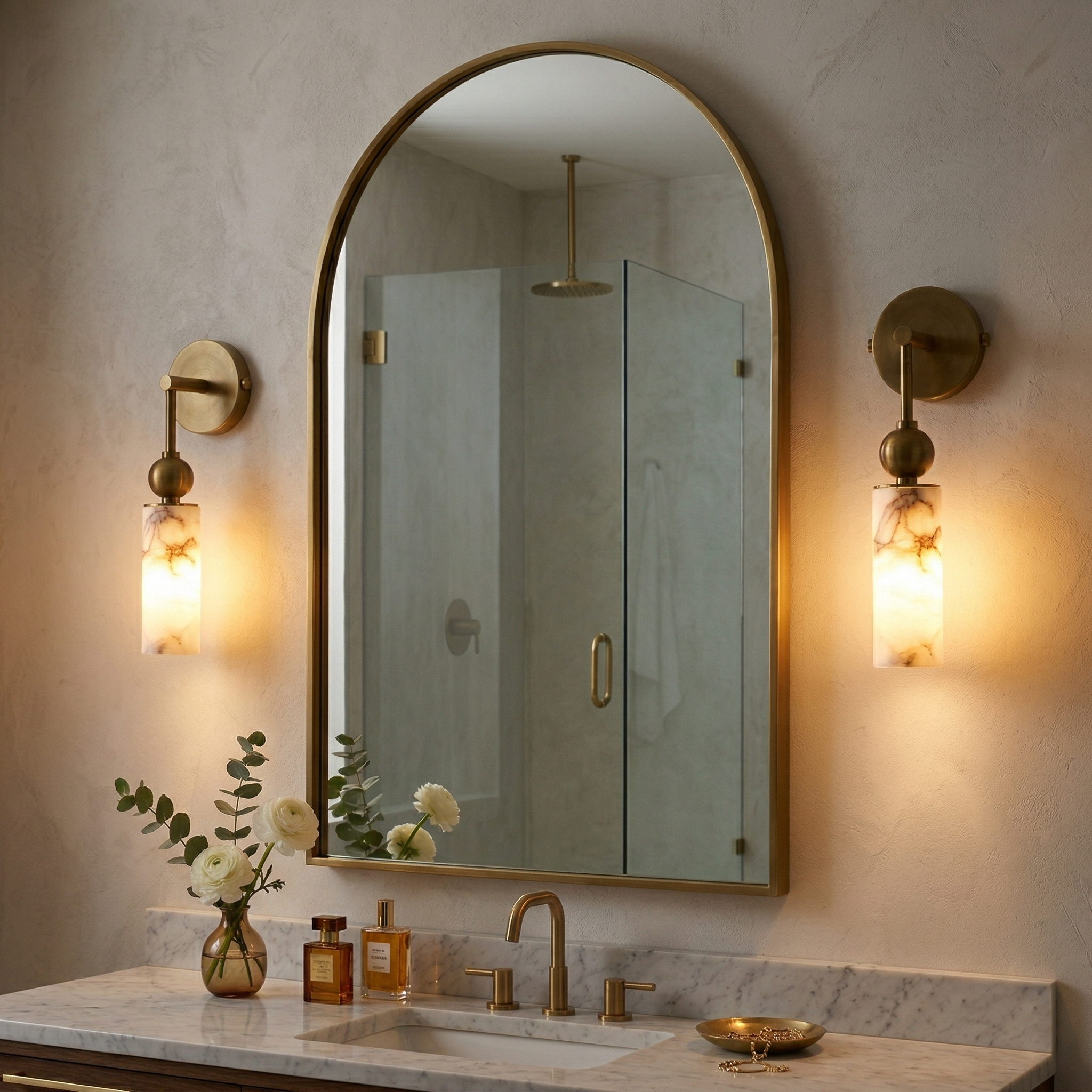 Nástěnné svítidlo Lunara Alabaster | Ormexis
