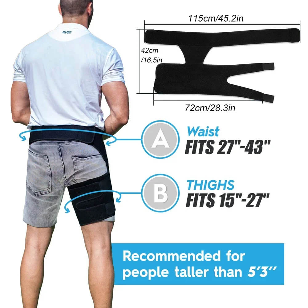Alera Adjustable Hip and Thigh Compression Brace for Stable Movement - Ormexis