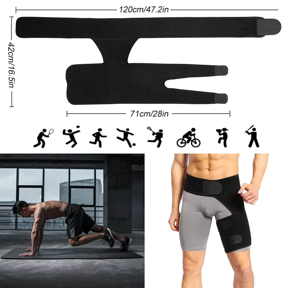 Alera Adjustable Hip and Thigh Compression Brace for Stable Movement - Ormexis