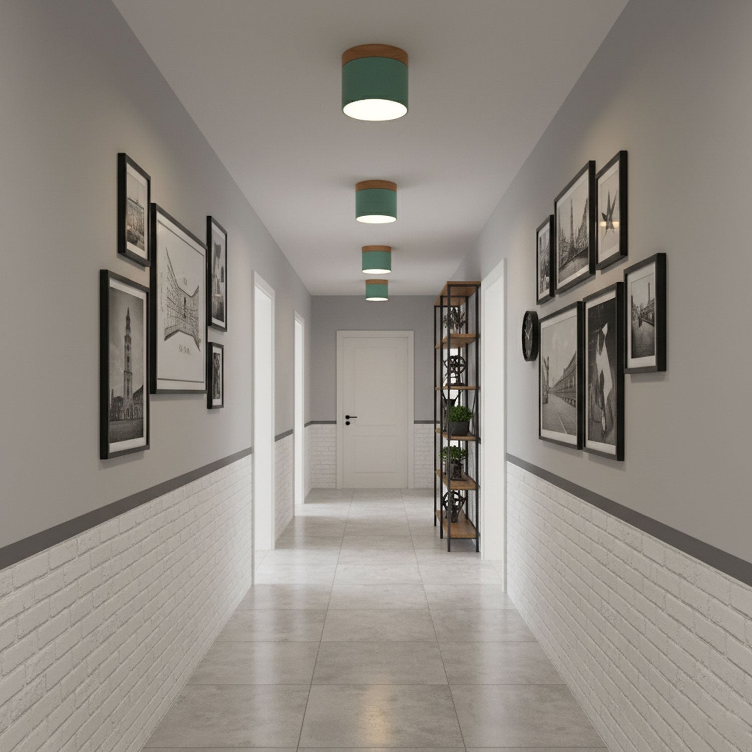 Wood Accent Drum Ceiling Light | Ormexis