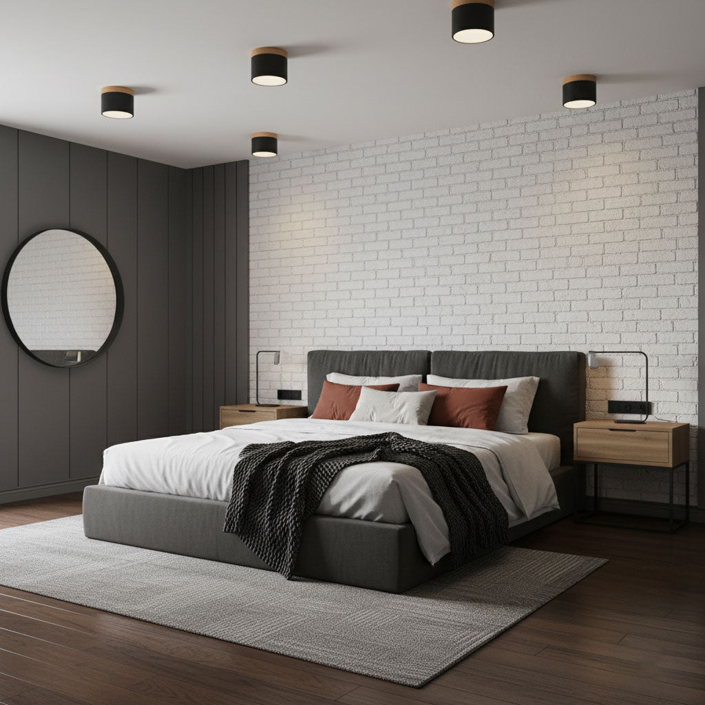 Wood Accent Drum Ceiling Light | Ormexis