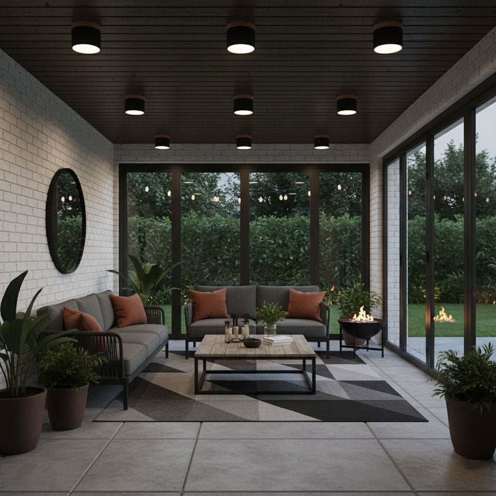 Wood Accent Drum Ceiling Light | Ormexis