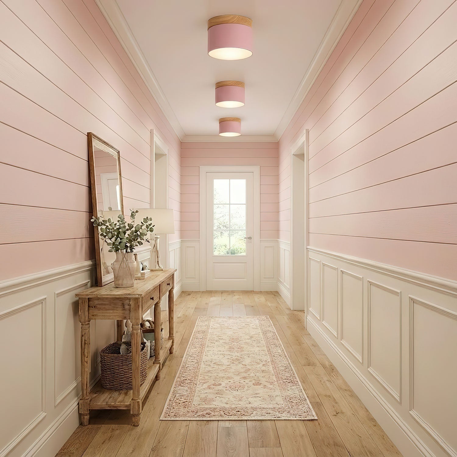 Wood Accent Drum Ceiling Light | Ormexis