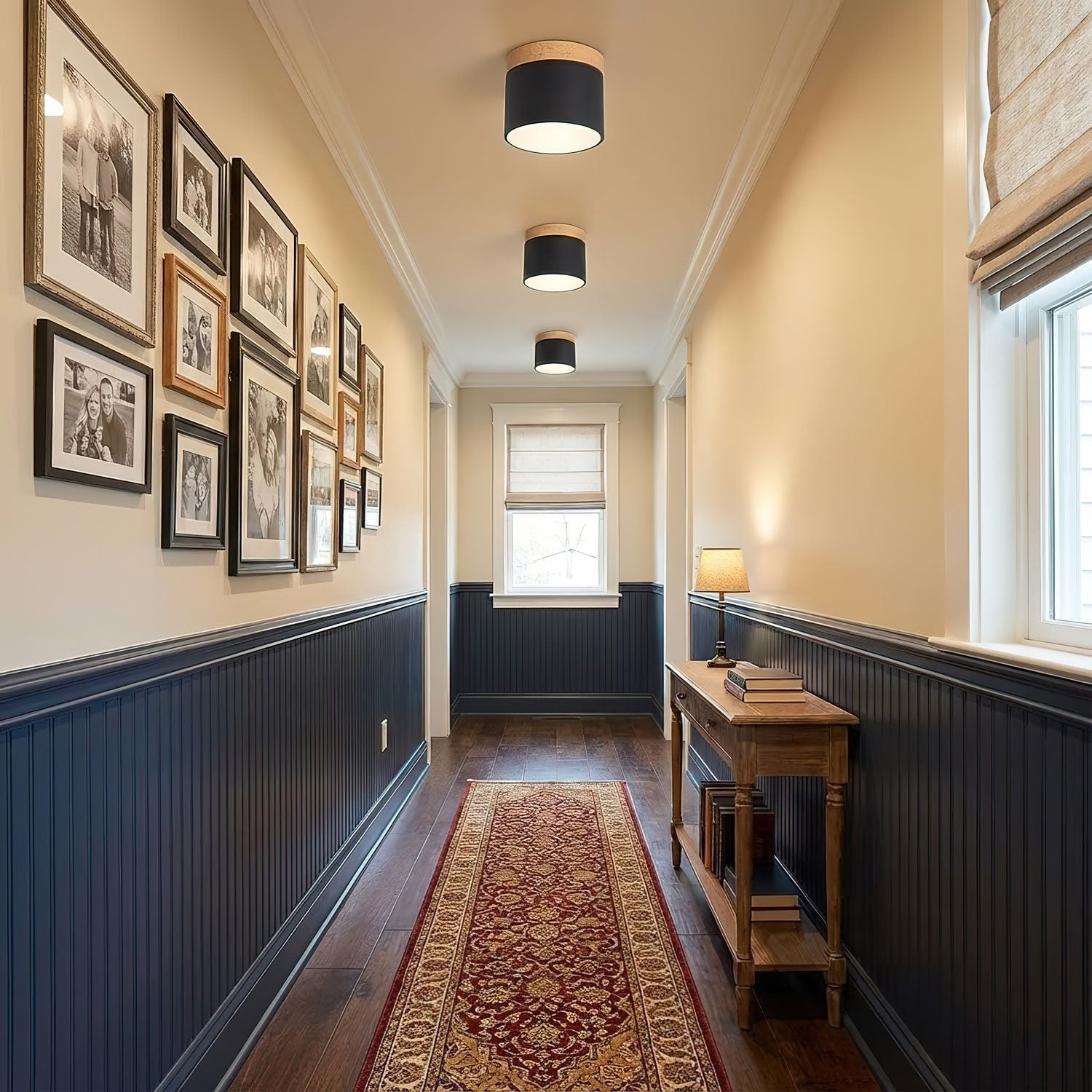 Wood Accent Drum Ceiling Light | Ormexis