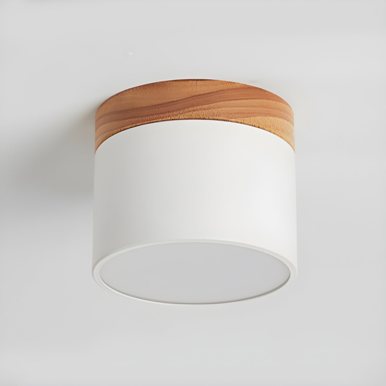 Wood Accent Drum Ceiling Light | Ormexis