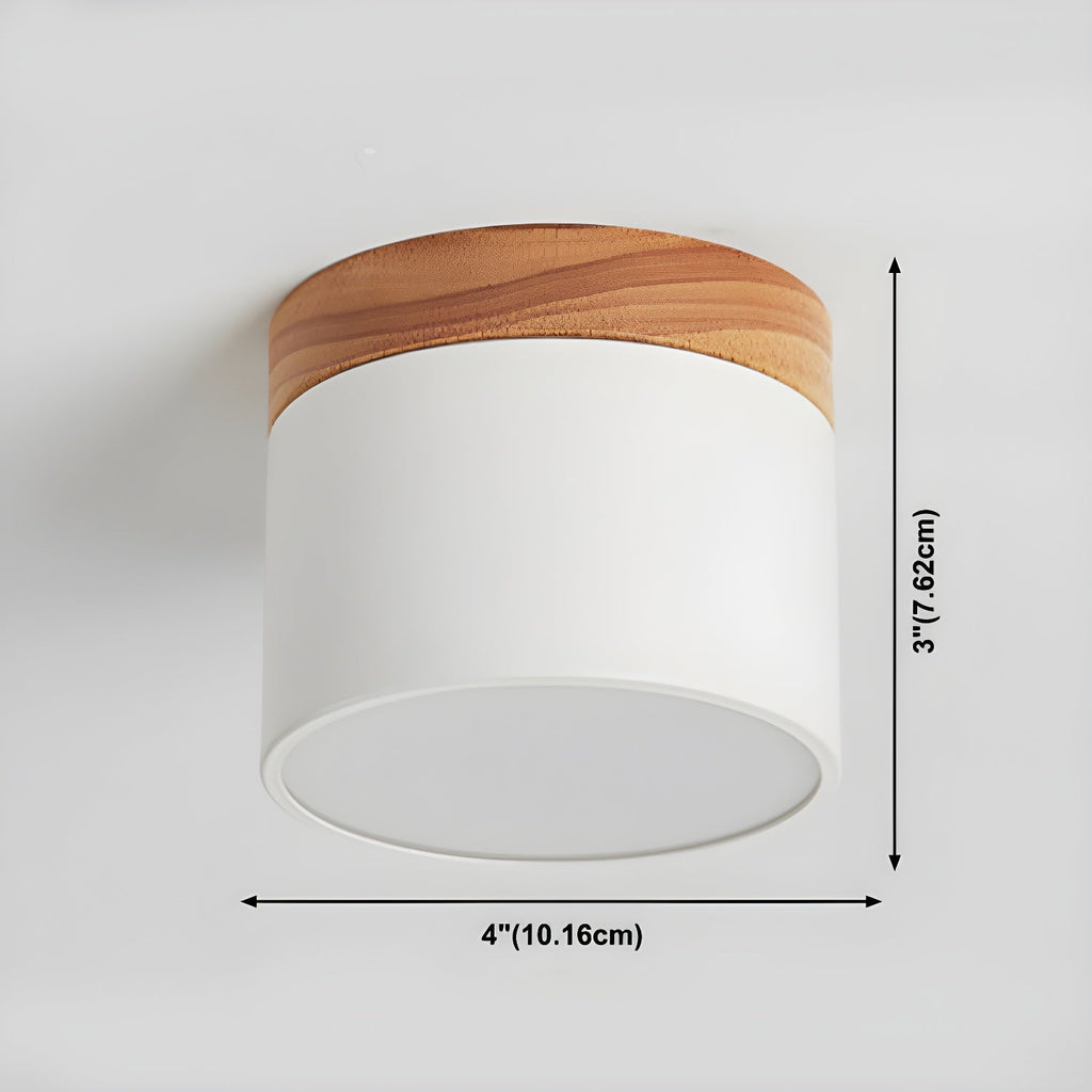 Wood Accent Drum Ceiling Light | Ormexis