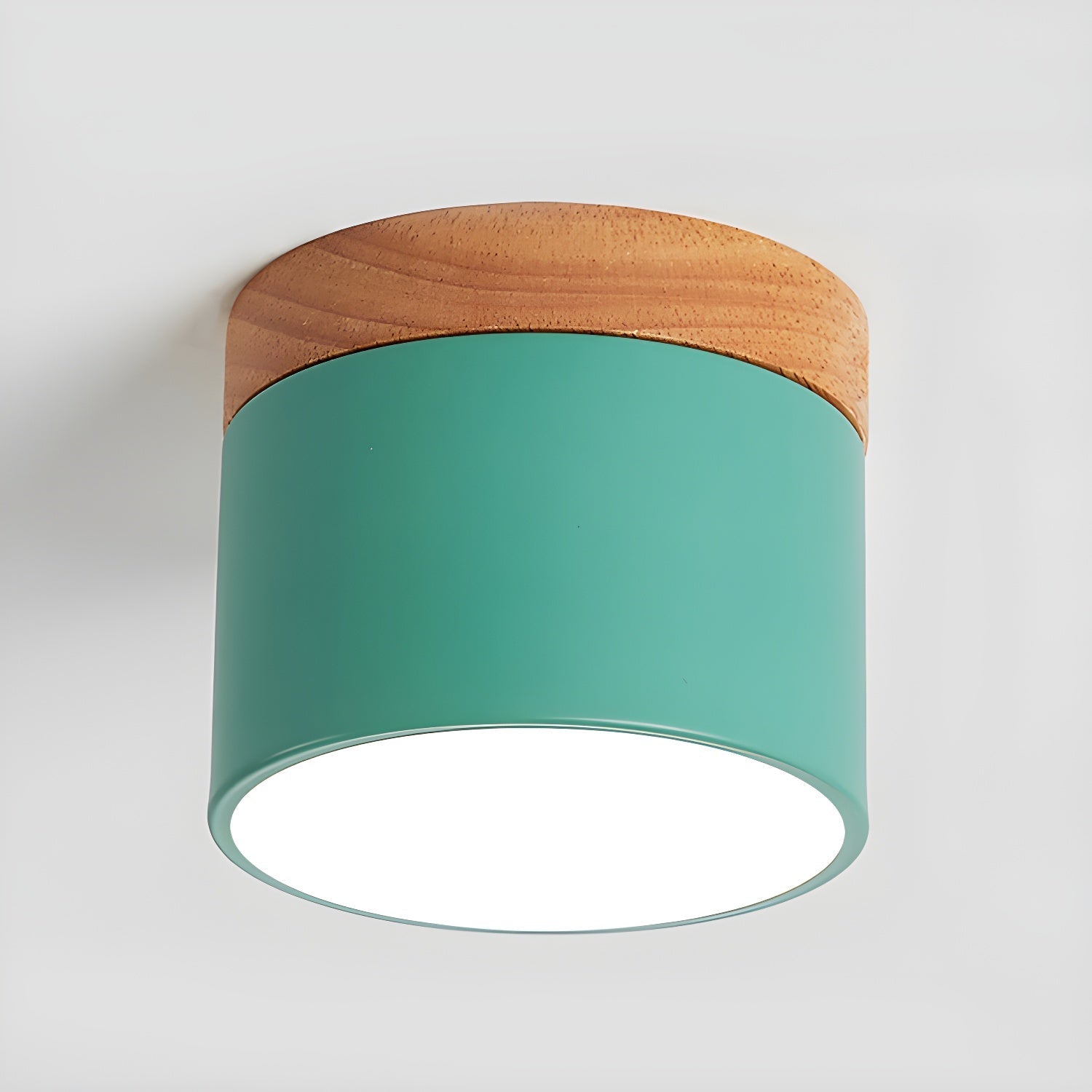 Wood Accent Drum Ceiling Light | Ormexis