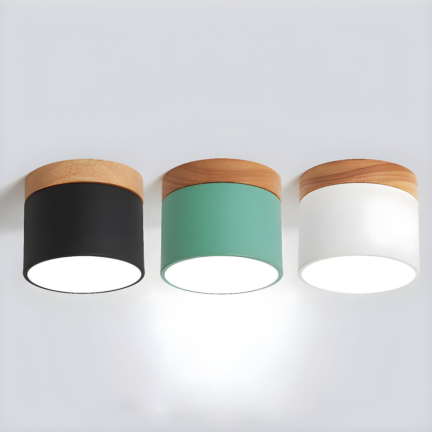 Wood Accent Drum Ceiling Light | Ormexis
