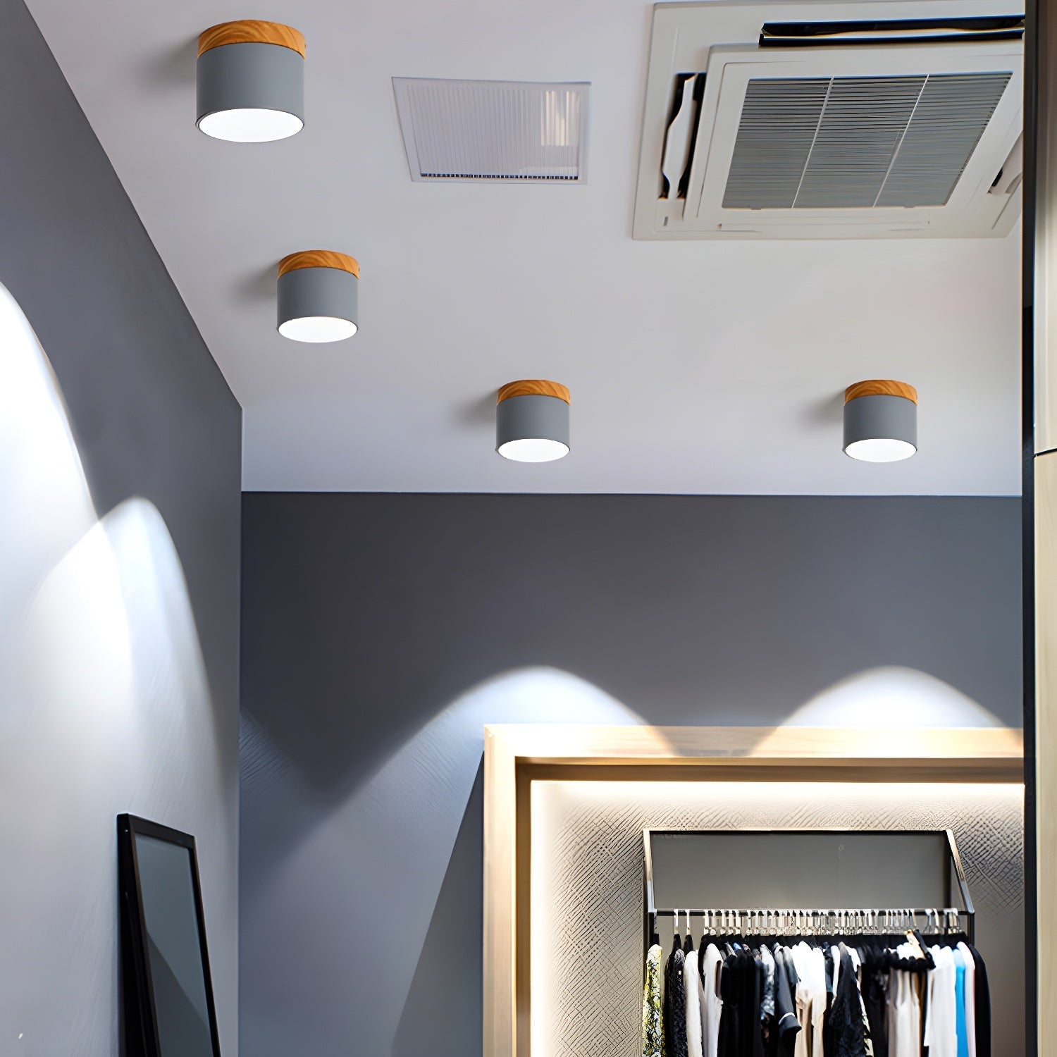 Wood Accent Drum Ceiling Light | Ormexis