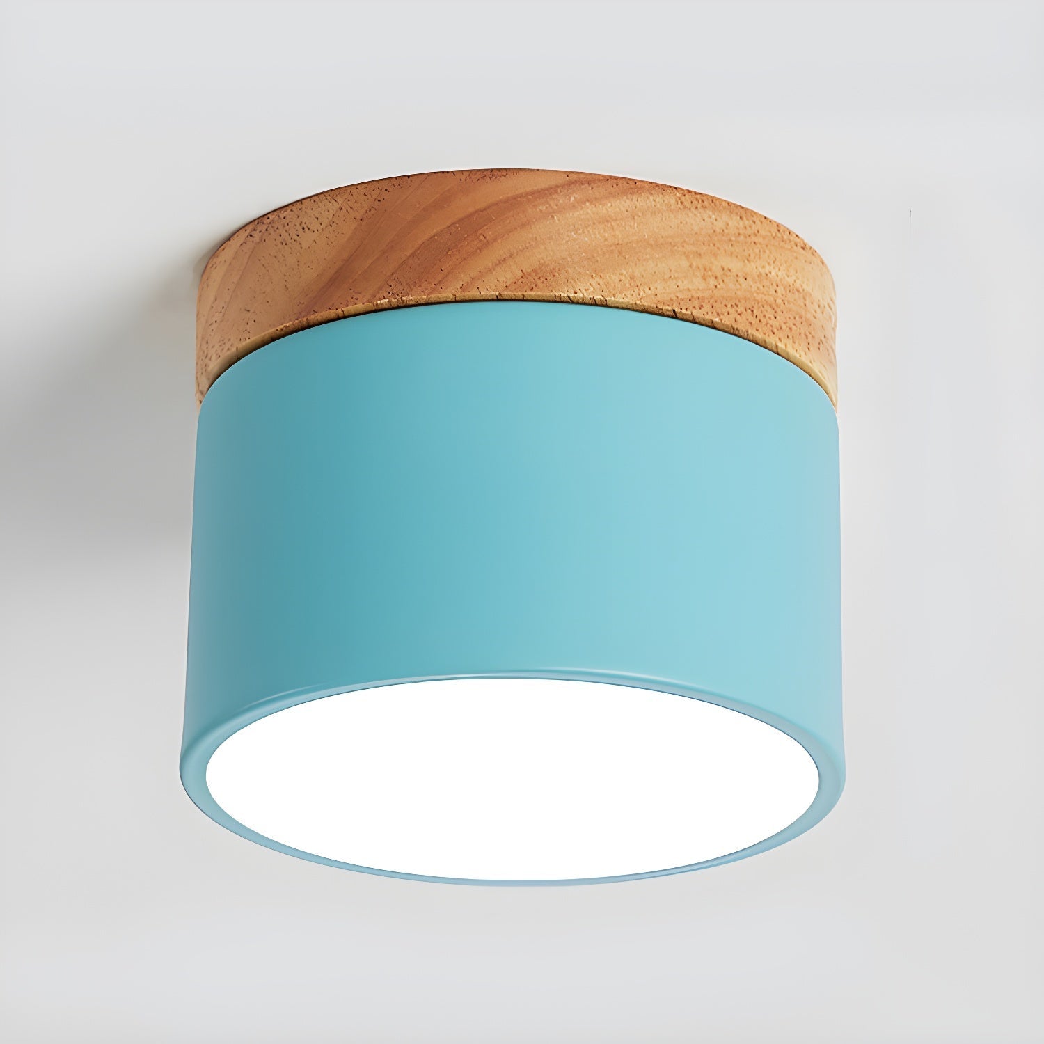 Wood Accent Drum Ceiling Light | Ormexis