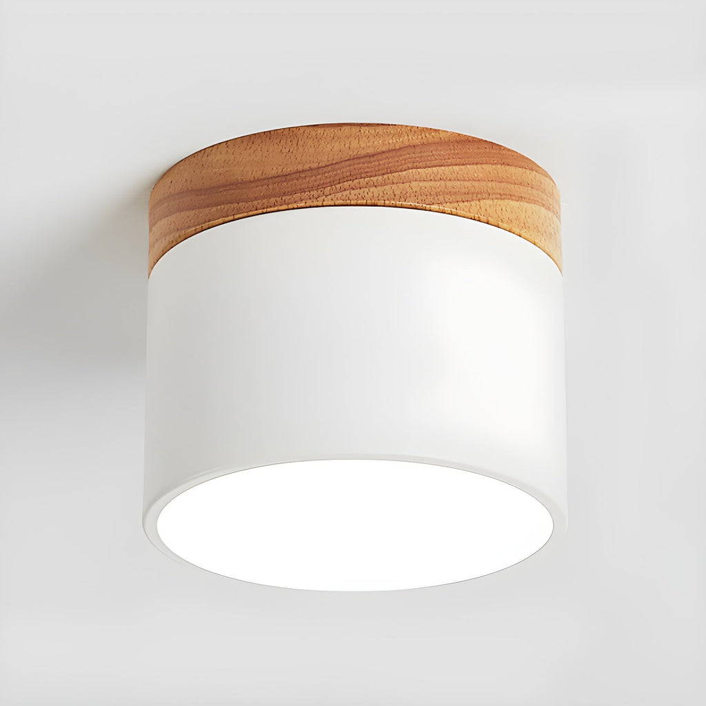 Wood Accent Drum Ceiling Light | Ormexis