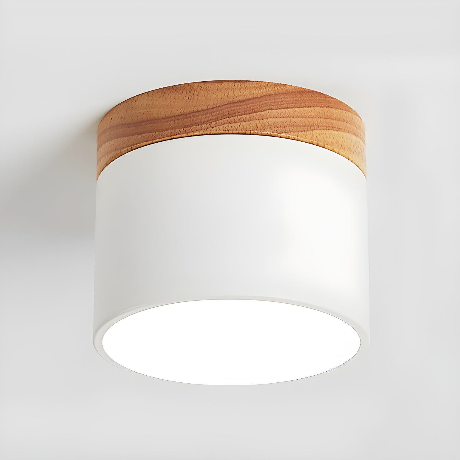 Wood Accent Drum Ceiling Light | Ormexis